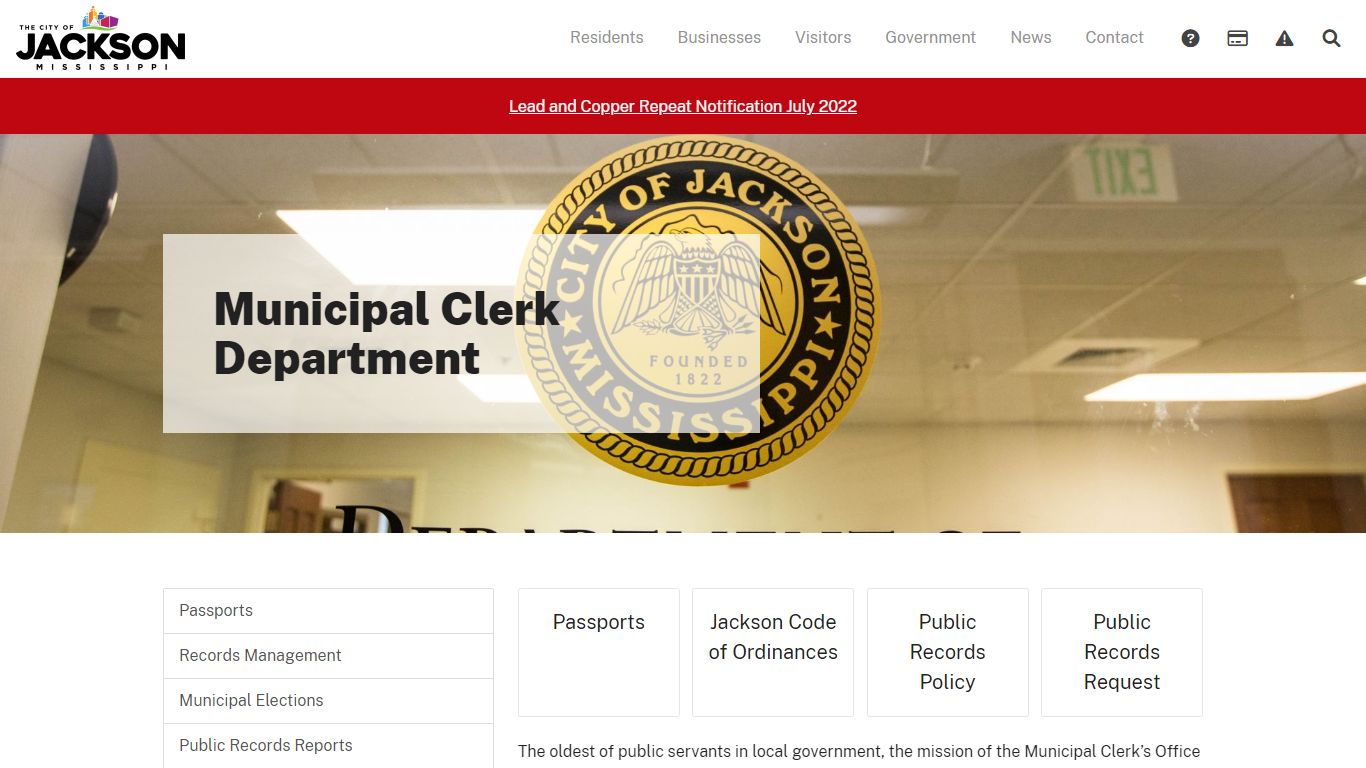 Municipal Clerk Department - Jackson, MS